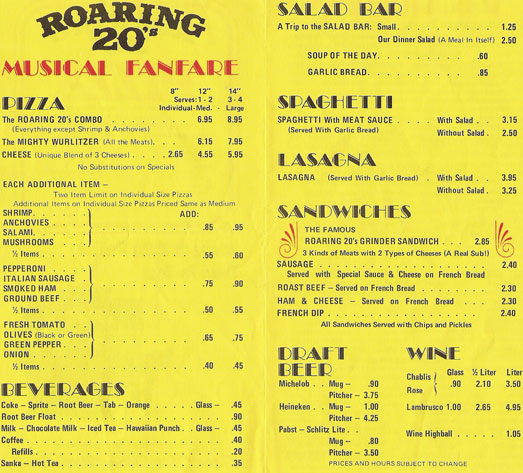 Click here to download a 1742 x 1576 JPG image of the Roaring 20's Menu, Page 3.