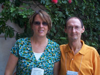 Click here to download an 1152 x 864 JPG image of Sue Loomis and Russ Ashworth outside at the Hilton.