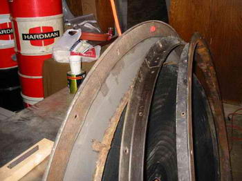 End flanges salvaged from old barrel